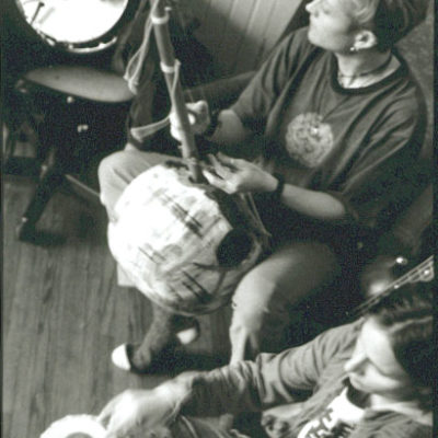 Playing my genuine African n'goni with Yala, 2005. Jayme Stone, banjo and Morgan Doctor, percussion
